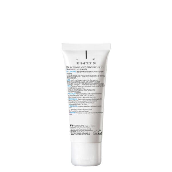 La-Roche-Posay EFFACLAR H ISO-BIOME soin réparateur apaisant anti-marques | Peau fragilisée par les traitements anti-acné | 40ml