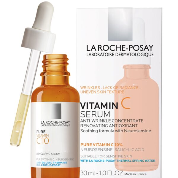 LA ROCHE POSAY PURE VITAMINE C10 30ML ACHETE ET HYALU B5 SÉRUM ANTI-ÂGE 10 + EAU THERMAL 50ML OFFERTS