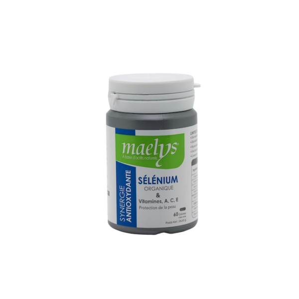 Maelys Sélénium organique & Vitamines A, C, E – 60 gélules