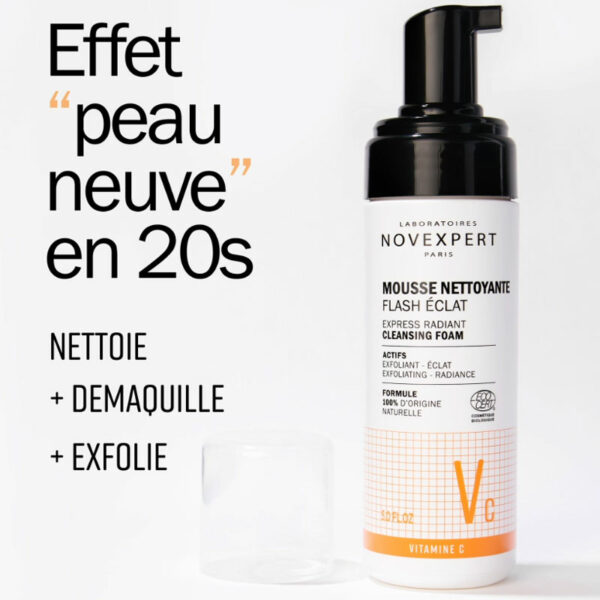 NOVEXPERT – Mousse flash eclat Nettoyante 150ml