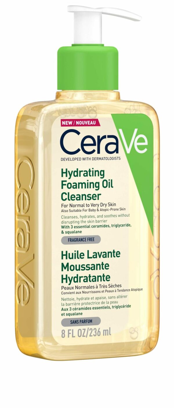 CeraVe Huile Lavante Moussante Hydratante Peau Très Sèche à Atopique | 236ml