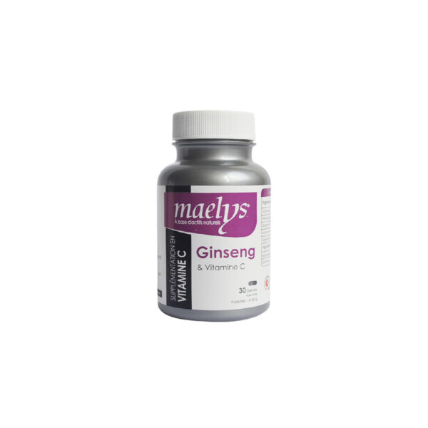 Maelys Ginseng & Vitamine C – 30 gélules